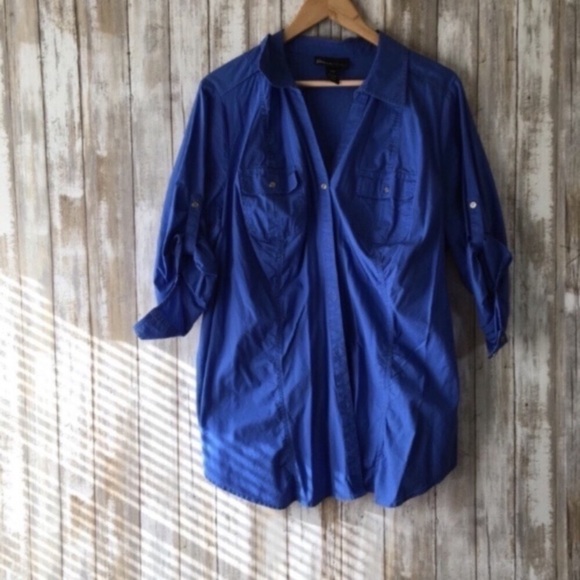 Lane Bryant Tops - Lane Bryant Blue Button Down